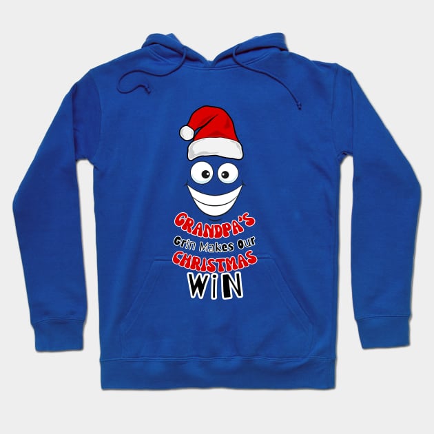 Grandpa's Christmas Grin Hoodie by DaShirtXpert